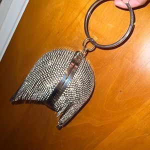 Black Rhinestone fringe handbag